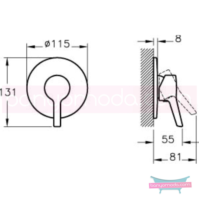  Artema Slope Ankastre Duş Bataryası (Sıva Üstü Grubu) - A40583 eğimli gövdesi ve küçük detaylarıyla banyonuz farklı bir estetik görünüme kavuşur